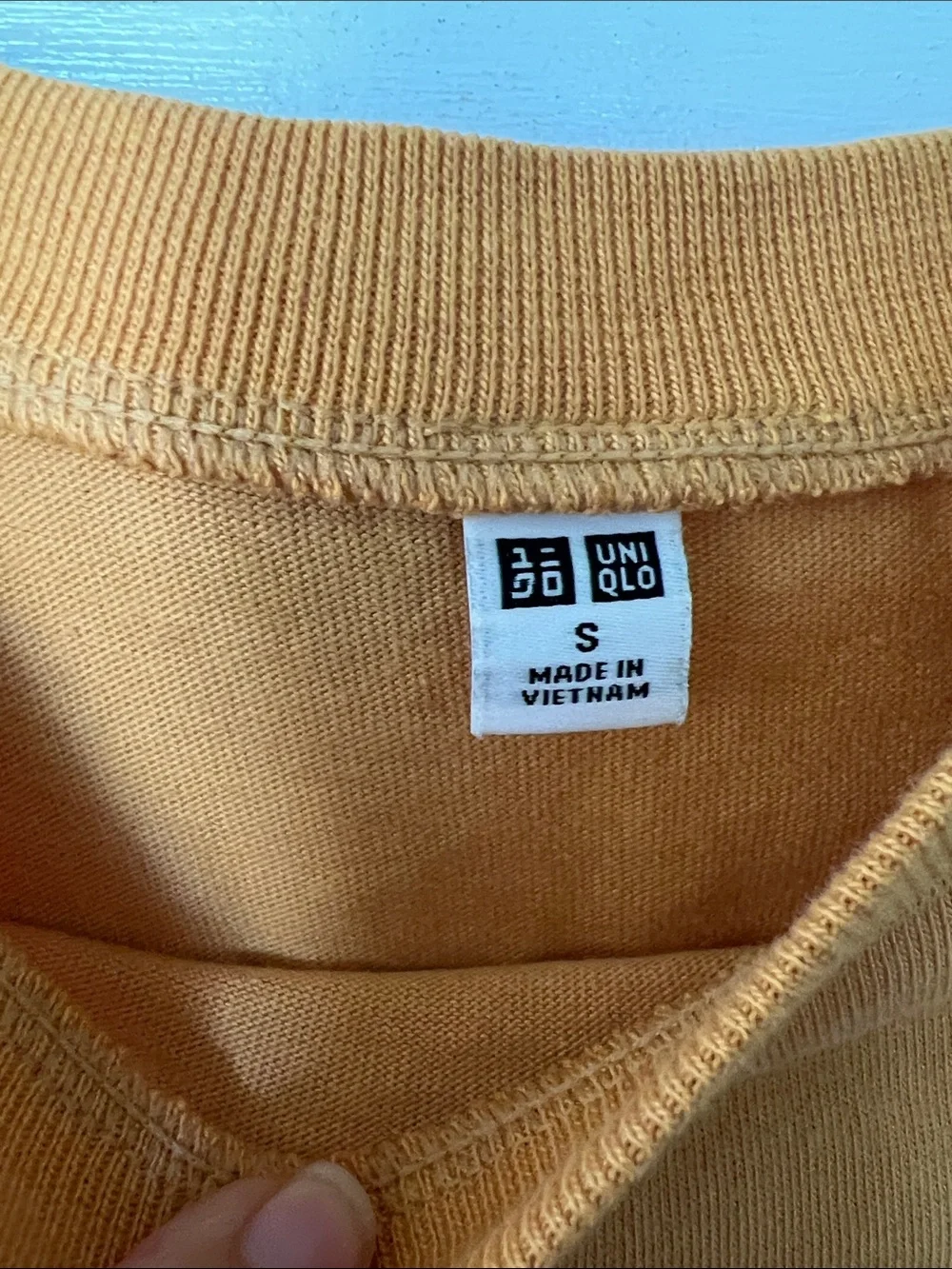 Uniqlo Cropped Crewneck Tee in Mustard - Picture 2 of 3